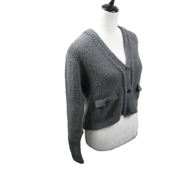 Frame Gray Button Front Soft Wool Cardigan Size Small - Picture 1 of 7